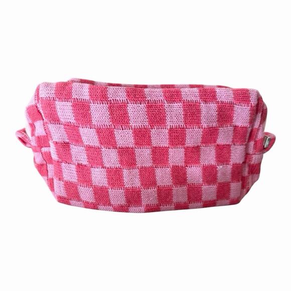Lot of 4 SOIDRAM Tweens Checkered Cosmetic Cases Pink Plaid & Green Plaid NIP - Picture 3 of 16